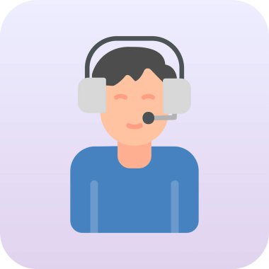 çağrı merkezi operatör simgesi illüstrasyonu 