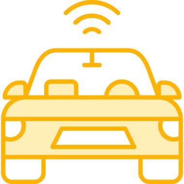 Özerk Otomobil Web simgesi, vektör illüstrasyonu 