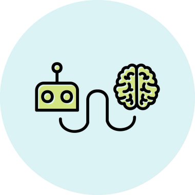 Beyin web simgesi vektör illüstrasyonunu yeniden başlat