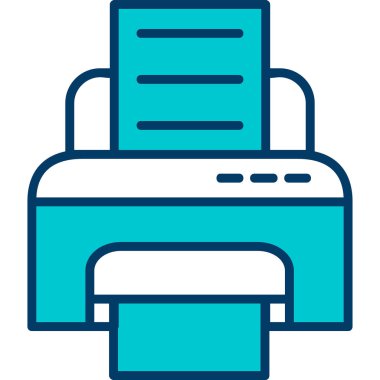 yazıcı web simgesi basit illüstrasyon 