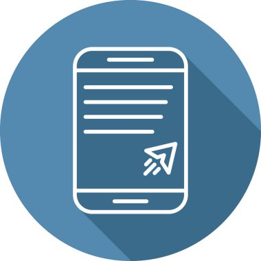 mobil ileti simgesi, vektör illüstrasyonu basit tasarım