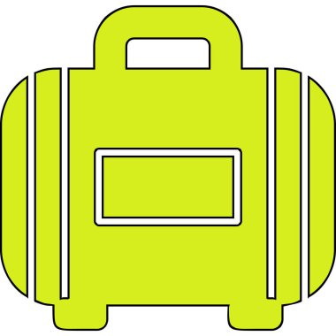 Bavul web simgesi, vektör çizim