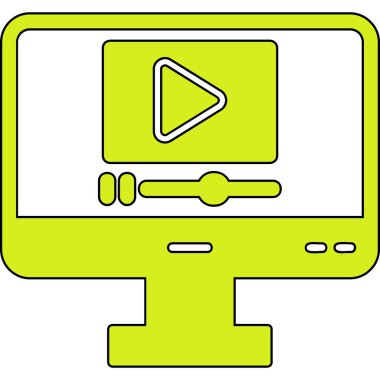 video oynatıcı simgesi, vektör illüstrasyonu basit tasarım