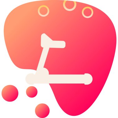 koşu bandı web simgesi, vektör çizim 