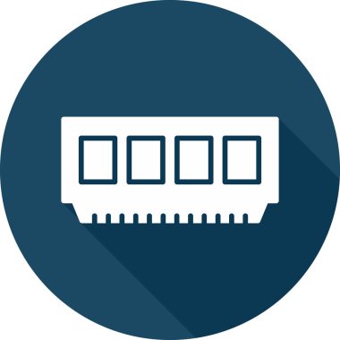 bilgisayar bellek simgesi, vektör illüstrasyonu basit tasarım