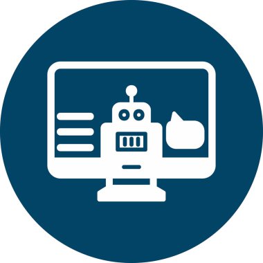 - Asistanım. Web simgesi basit illüstrasyon