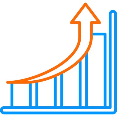 iş büyümesi grafik vektör illüstrasyonu