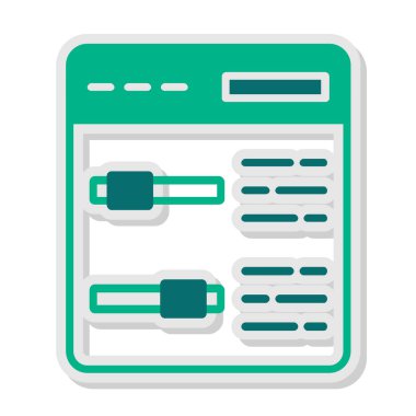 Web Ayarları. Web simgesi basit tasarım              