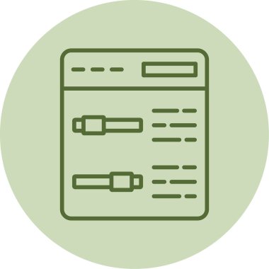 Web Ayarları. Web simgesi basit tasarım              