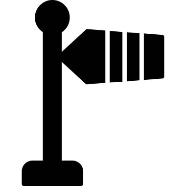 Modern Rüzgar İşareti simgesinin vektör illüstrasyonu                