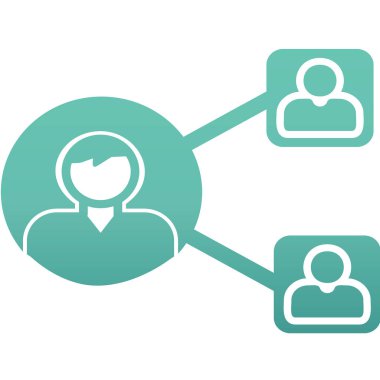 insanlar bağlantı simgesi, vektör illüstrasyonu basit tasarım