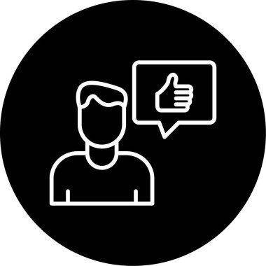 Memnuniyet web simgesi basit illüstrasyon 