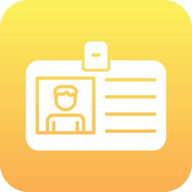 Kimlik kartı web simgesi, vektör illüstrasyonu