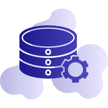 veritabanı. Web simgesi basit illüstrasyon 