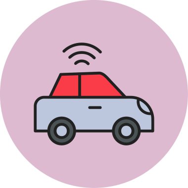 araba web simgesi basit illüstrasyon 