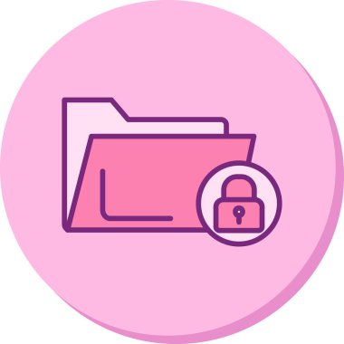 Dizin kilidi simgesi, basit illüstrasyon