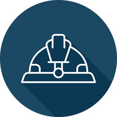 Güvenlik Miğferi Web simgesi, vektör illüstrasyonu