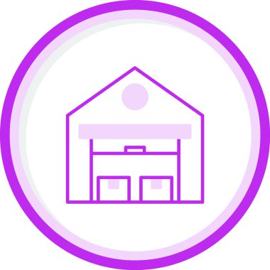 Depo binası. Web simgesi basit illüstrasyon
