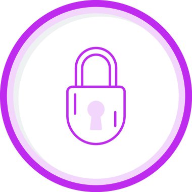 kilit düz simge vektör çizim