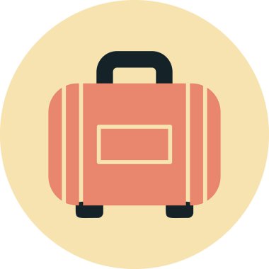 Bavul web simgesi, vektör çizim