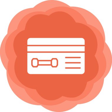 Üye Kart simgesi, vektör illüstrasyonu basit tasarım