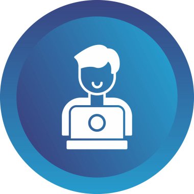 Yazılım Mühendisi Web simgesi vektör çizimi