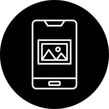 Cep Telefonu Web simgesi vektör illüstrasyonu