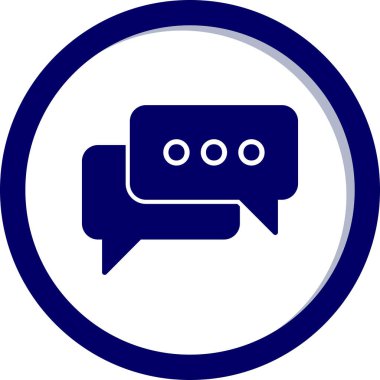 Sohbet baloncukları simgesi, vektör illüstrasyonu basit tasarım