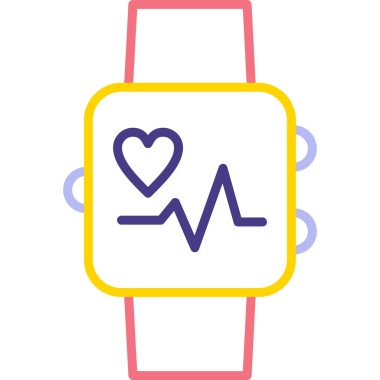 akıllı saat simgesi, vektör illüstrasyonu basit tasarım