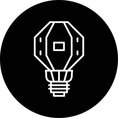 Ampul simgesi, basit vektör illüstrasyonu 