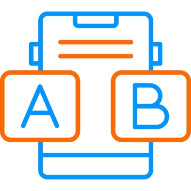 Modern test simgesinin vektör illüstrasyonu 