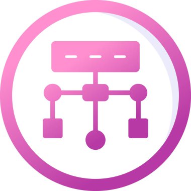 Algoritma. Web simgesi basit tasarım          