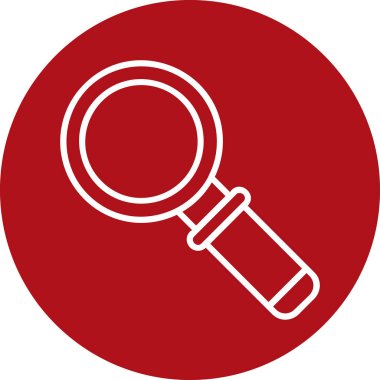 Büyütme cam simgesi, vektör illüstrasyonu 