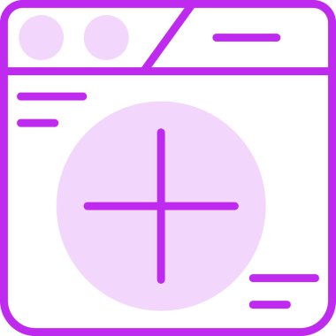 Sekme web simgesi vektör illüstrasyonu