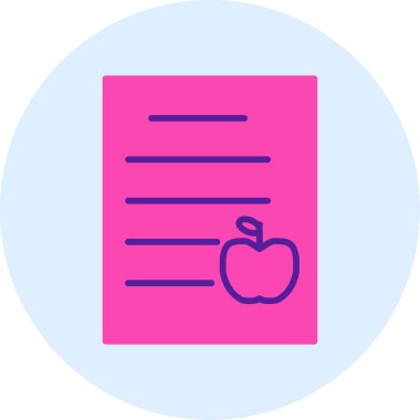 Diyet planı simgesi, vektör illüstrasyonu basit tasarım