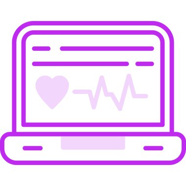 Düz biçimli kardiyoloji simgesi 