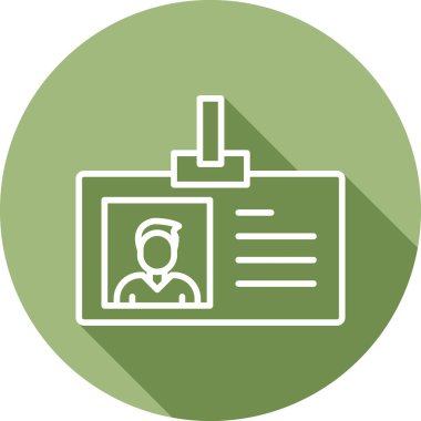 Kimlik kartı web simgesi, vektör illüstrasyonu