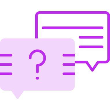 Sohbet baloncukları simgesi, vektör illüstrasyonu basit tasarım