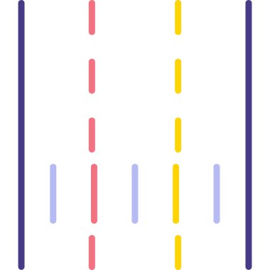 Lane web simgesi vektör illüstrasyonu