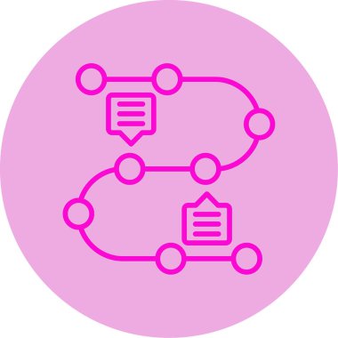 Zaman çizgisi modern simgesinin vektör illüstrasyonu       