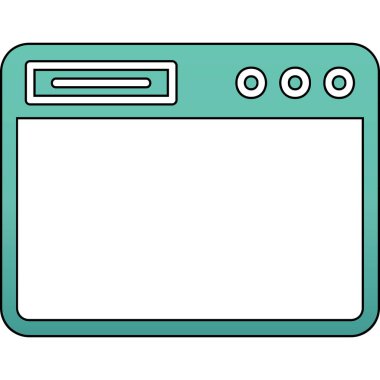 Tarayıcı. Web simgesi vektör illüstrasyonu