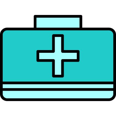 İlk yardım çantası vektör çizim 