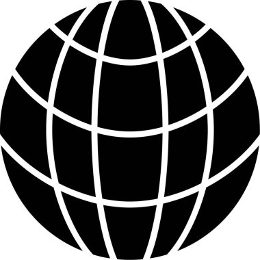 Küre. Web simgesi basit illüstrasyon 