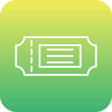 Bilet web simgesi, vektör çizim