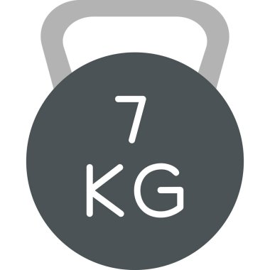 Kettlebell, ağırlık kaldırma modern simge vektörü