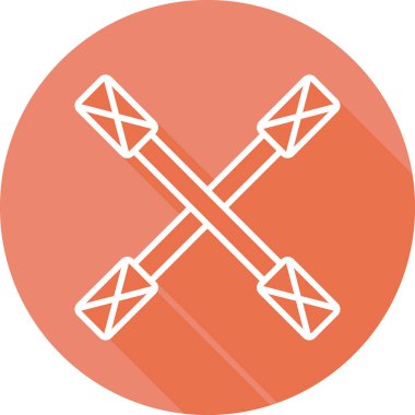 çapraz kürek, ağ basit illüstrasyon