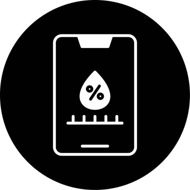 Nem oranı yüzde simgesi, basit tarzı