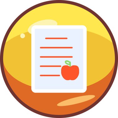 Diyet planı simgesi, vektör illüstrasyonu basit tasarım