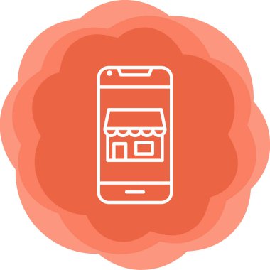 Akıllı telefon web simgesi, vektör illüstrasyonunda çevrimiçi rezervasyon