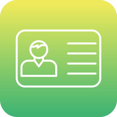 Ofis Kimliği Web simgesi, vektör illüstrasyonu